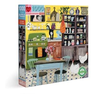 eeBoo: Piece and Love Kitchen Chickens 1000 Piece Square Adult Jigsaw Puzzle